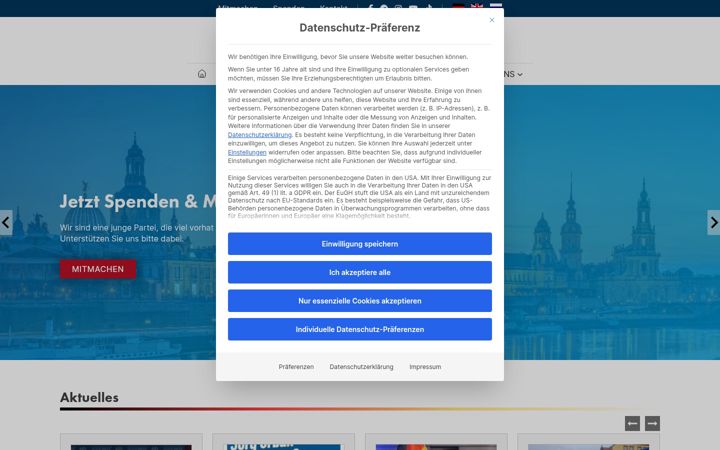 Screenshot of afdsachsen.de