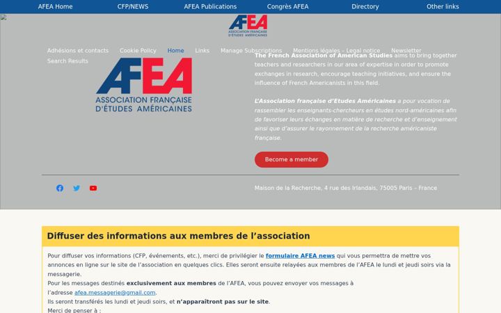 Screenshot of afea.fr