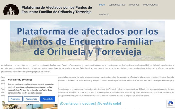 Zrzut ekranu afectadospeforihuelatorrevieja.org
