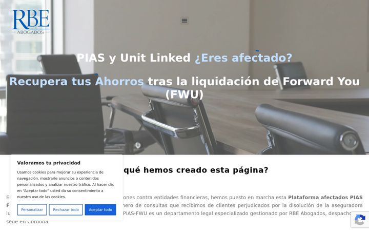 Screenshot of afectadospiasfwu.com