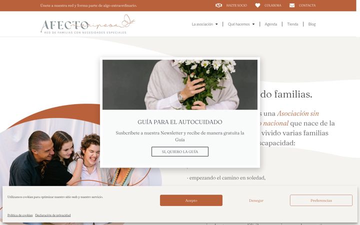 Captură de ecran a afectomariposa.com