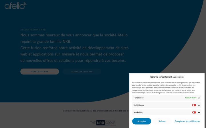 Screenshot of afelio.be