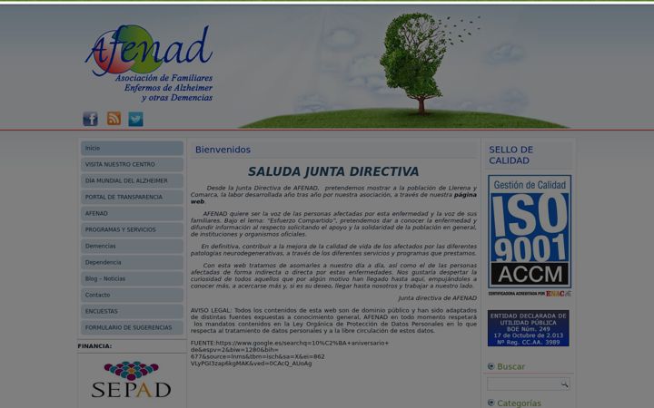 Screenshot of afenad.org
