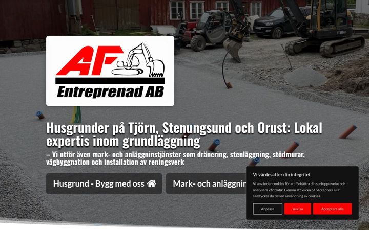 Screenshot of afentreprenad.se