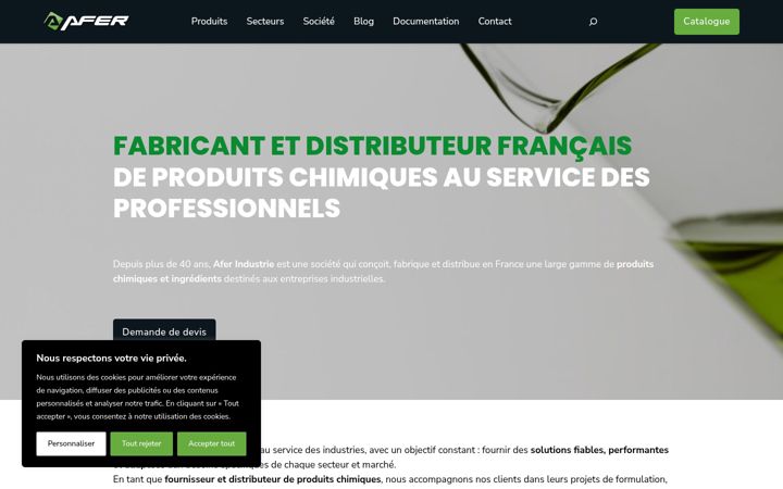Snímek obrazovky afer-industrie.fr