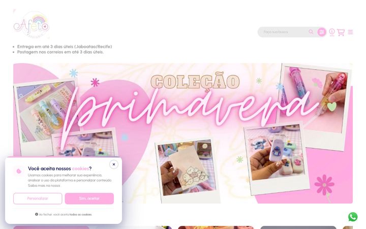 Screenshot of afetopapelaria.com.br