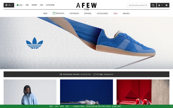 Screenshot of afew-store.myshopify.com