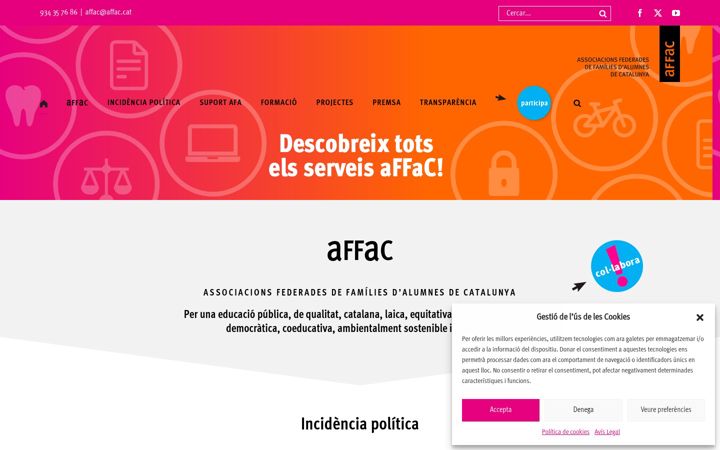 Screenshot of affac.cat