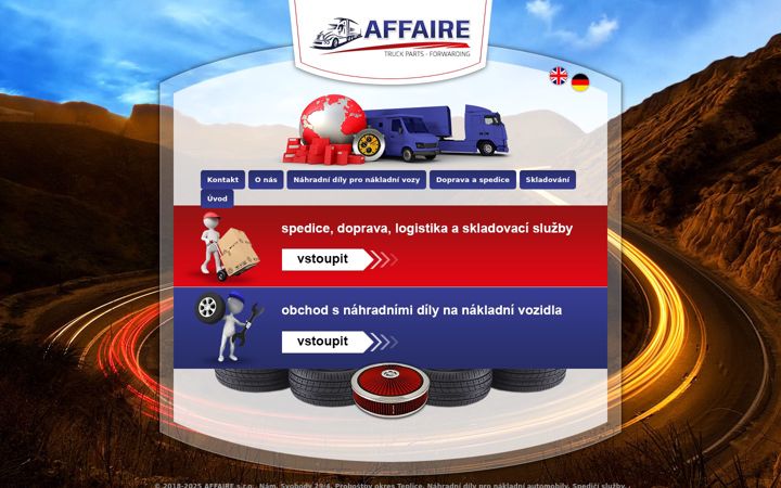 Screenshot of affaire-spedice-autodily.cz