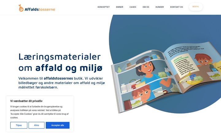 Screenshot of affaldstosserne.dk