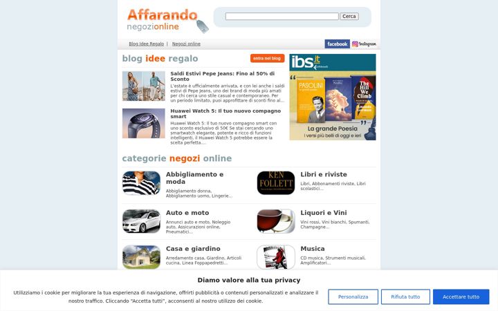 Screenshot of affarando.com