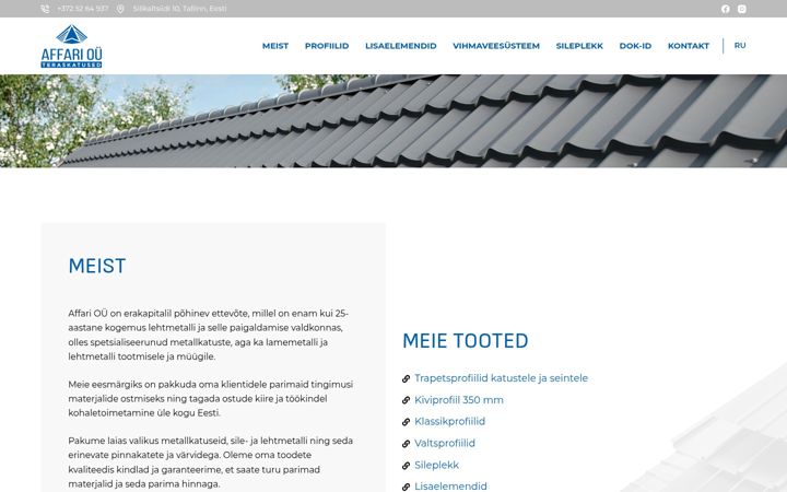 Screenshot of affarikatused.ee