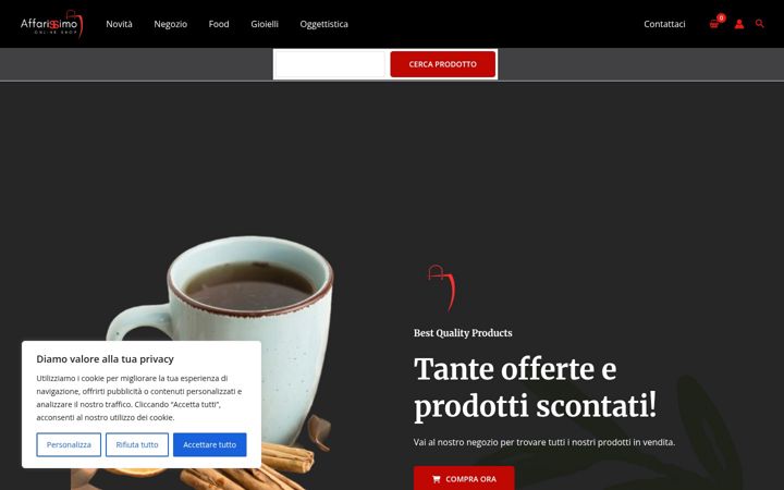 Screenshot ta' affarissimo.it