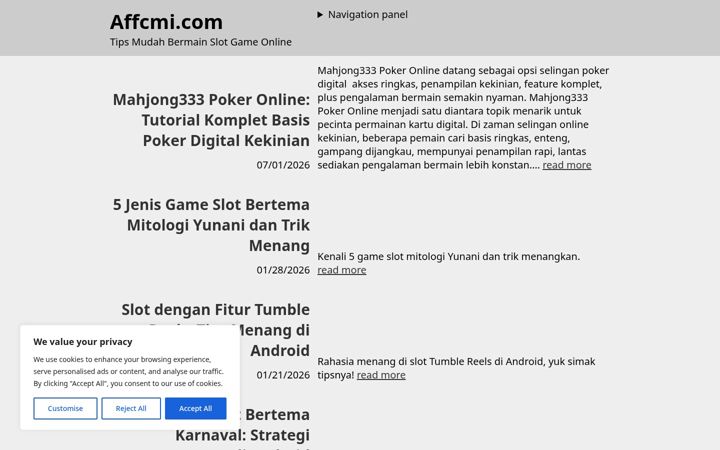 Screenshot of affcmi.com