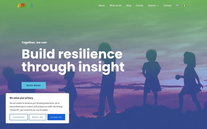 Screenshot of affect.org.za