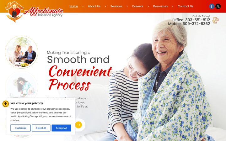 Screenshot ta' affectionatetransitionagency.com