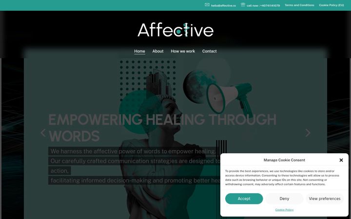 Screenshot of affective.ro
