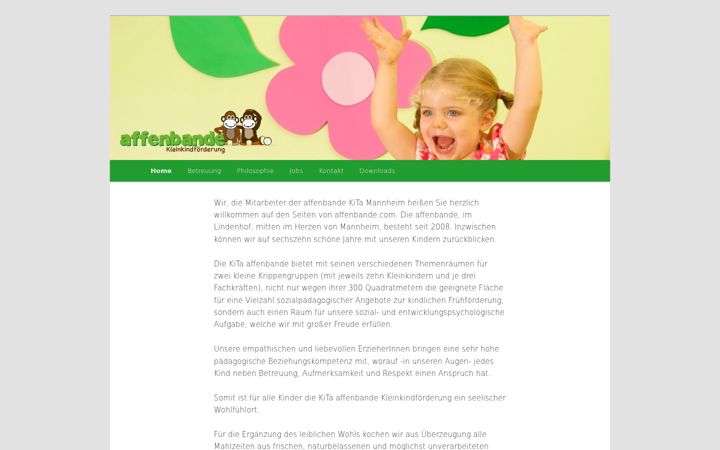Screenshot of affenbande.com