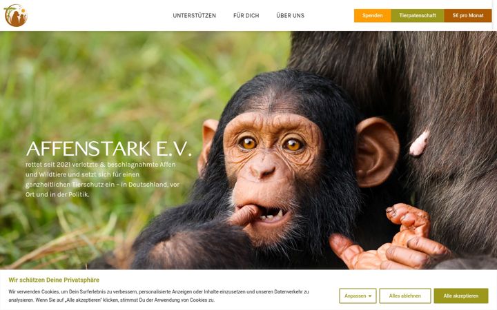 Screenshot di affenstark.org
