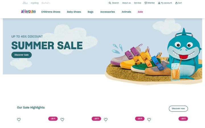 Screenshot of affenzahn.com