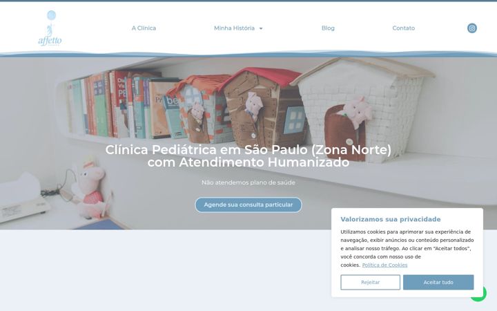 Screenshot of affettopediatria.com.br