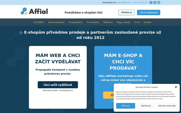 Screenshot of affial.com