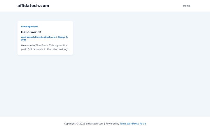Screenshot ta' affidatech.com