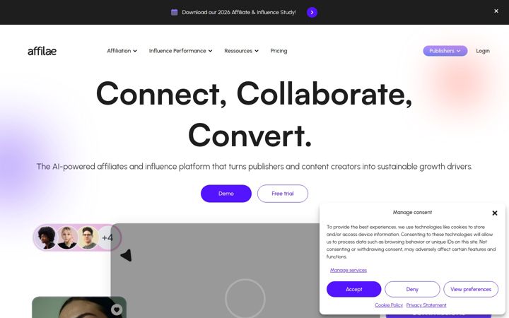 Screenshot of affilae.com