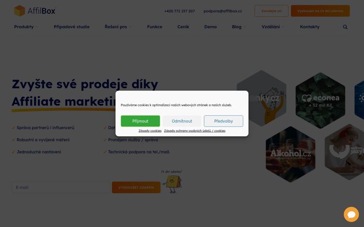 Képernyőkép: affilbox.cz