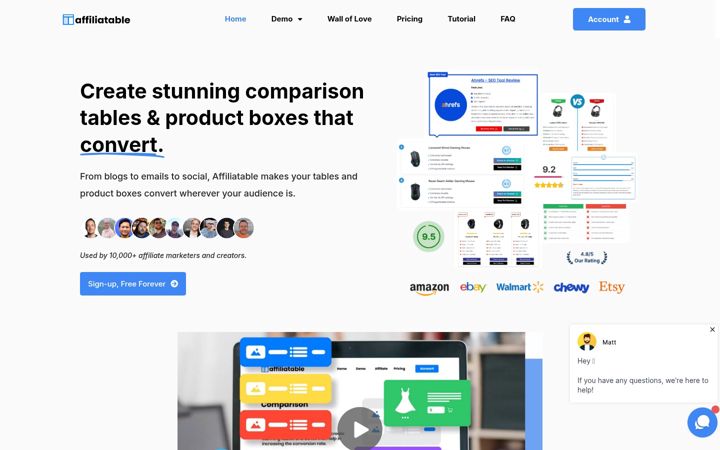 Screenshot of affiliatable.io