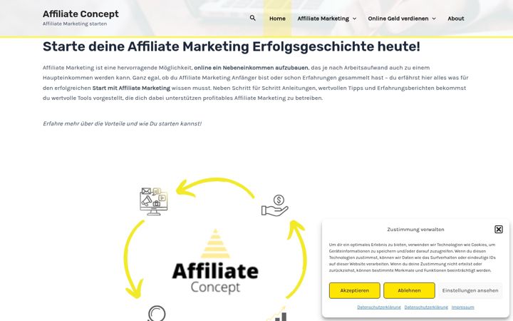 Snímek obrazovky affiliate-concept.de