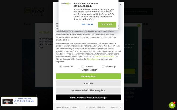Screenshot of affiliateblog.de