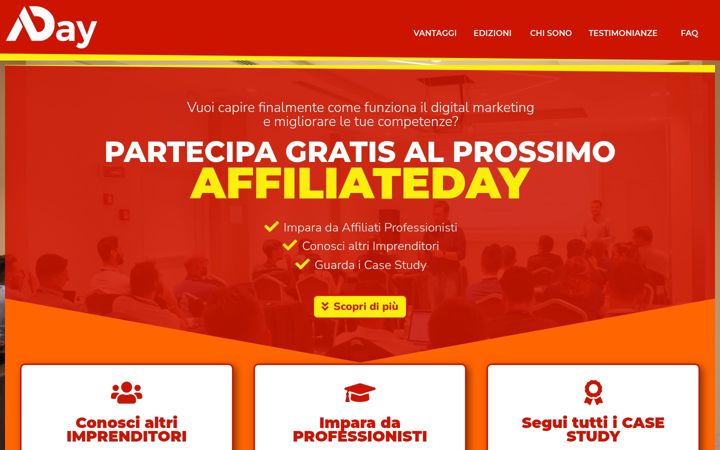 Screenshot stránky affiliateday.it