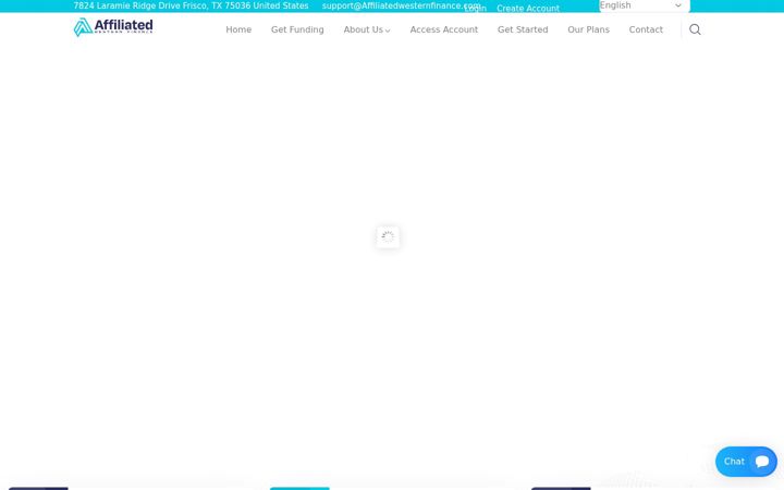 Screenshot stránky affiliatedwesternfinance.com