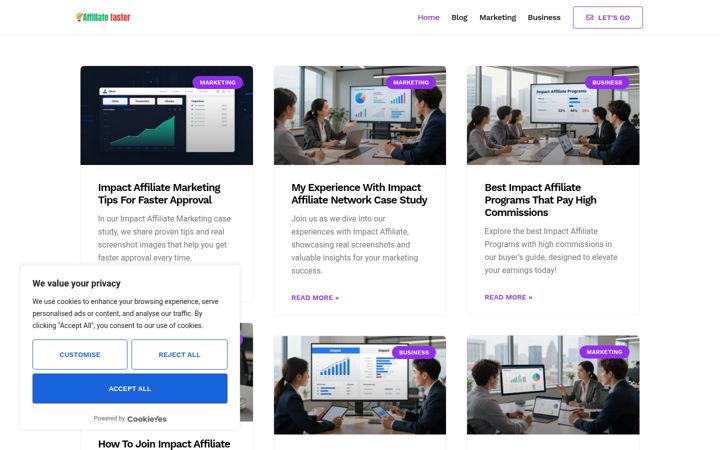 Screenshot of affiliatefaster.com