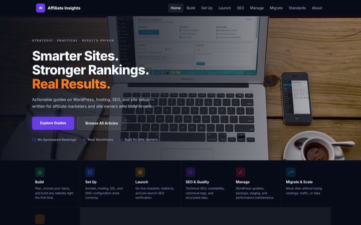Screenshot stránky affiliateinsights.org