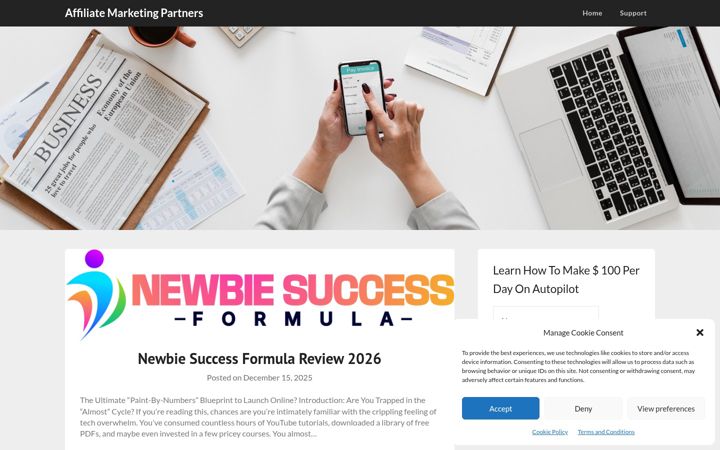 Képernyőkép: affiliatemarketingbenjamin.com