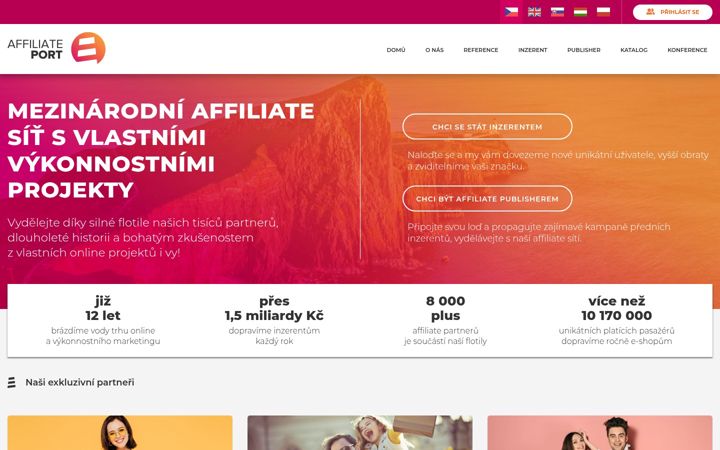 Screenshot of affiliateport.eu