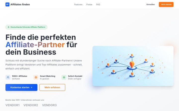 Screenshot of affiliatesfinden.de