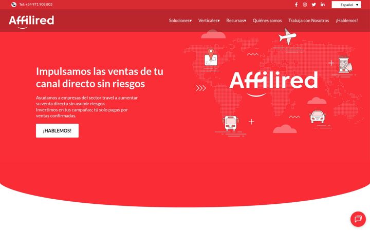 Screenshot of affilired.com