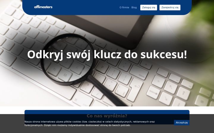 Kuvakaappaus sivustosta affimasters.pl