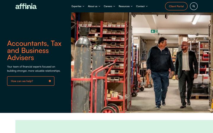Screenshot του affinia.co.uk