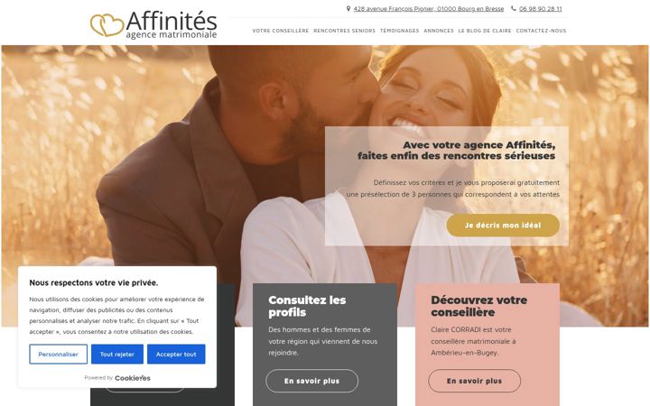 Snímek obrazovky affinites-amberieu.fr