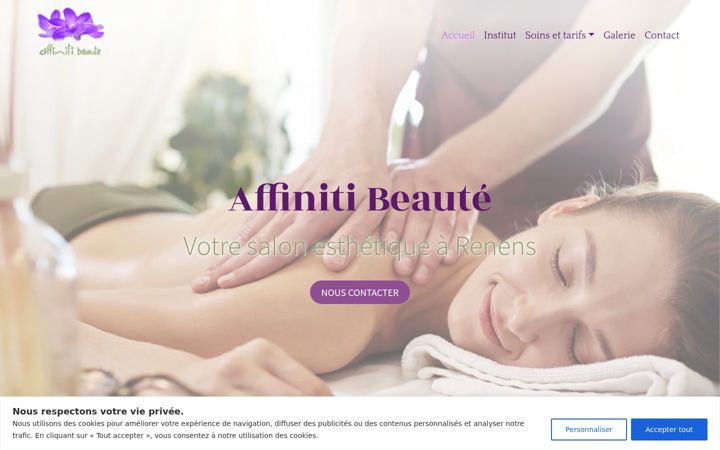 Screenshot of affinitibeaute.ch