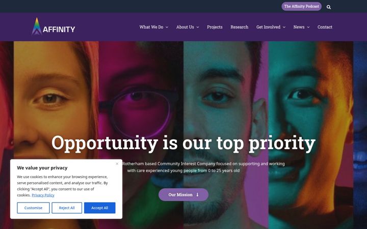 Screenshot of affinity2020cic.co.uk