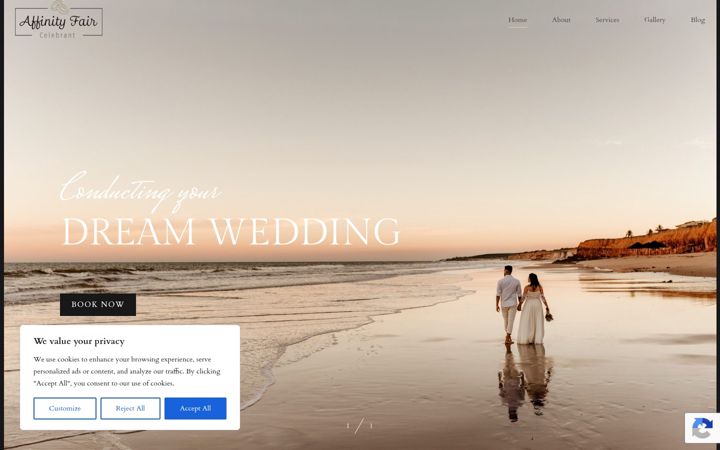 Screenshot of affinityfair.com