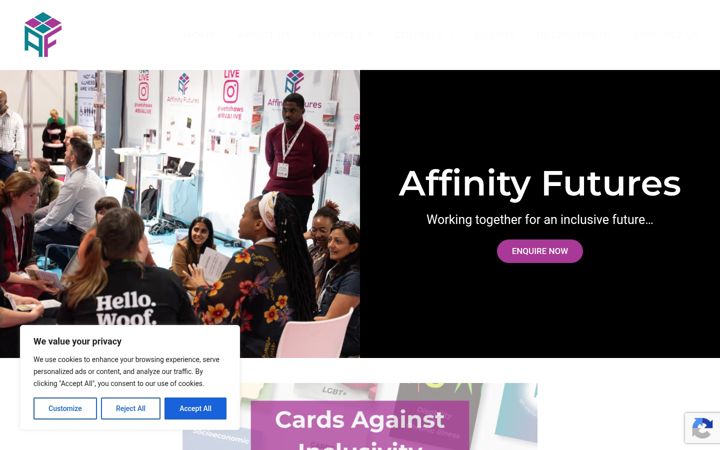 Screenshot of affinityfutures.com