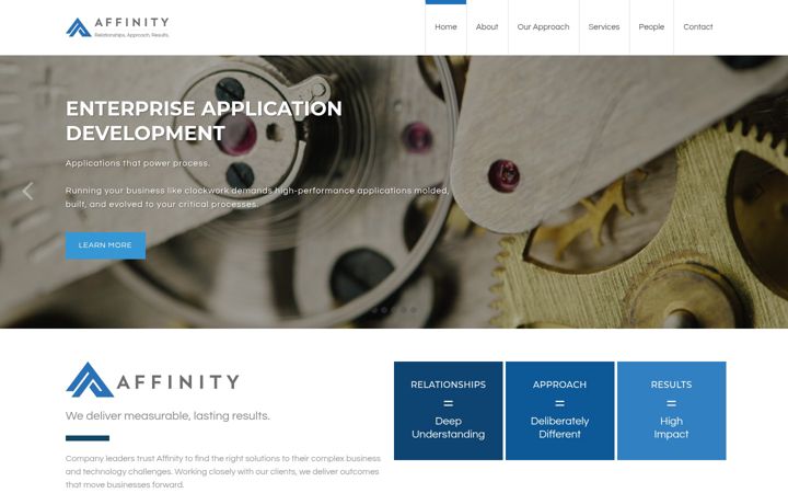 Posnetek zaslona affinityit.com