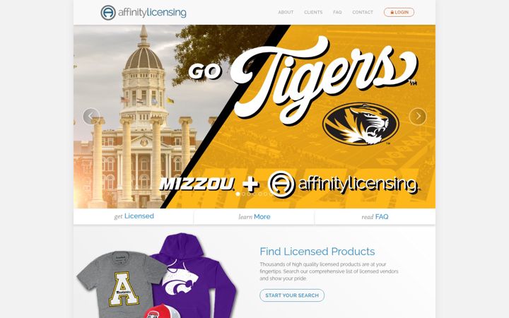 Screenshot of affinitylicensing.com