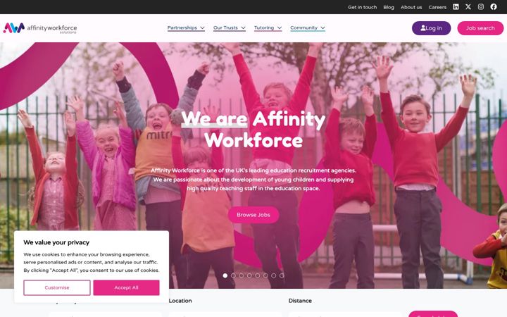 Screenshot of affinityworkforce.com